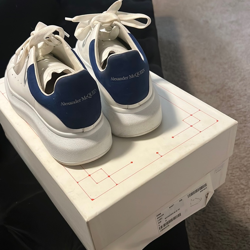 Alexander McQueen Oversized Sneaker 'White Paris Blue' – Size US 7 M